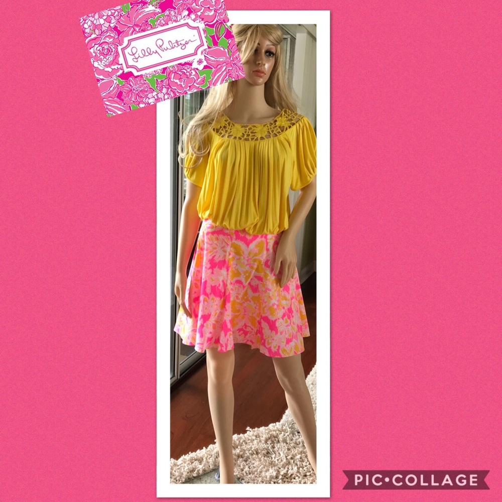 Lilly Pulitzer Pink/Yellow Skirt